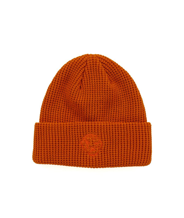 Waffle Knit Beanie (Burnt Orange) - One Size
