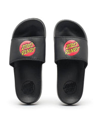 Santa Cruz Youth Sandals Youth Classic Dot Slides - Black - Skatewarehouse.co.uk