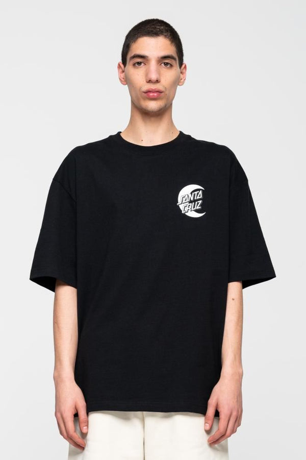 Santa Cruz T-Shirt Cabana Moon Dot T-Shirt - Black - Skatewarehouse.co.uk