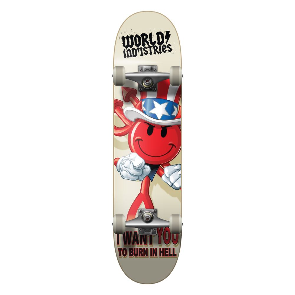 World Industries I WANT U Multi Complete Skateboard - 8.25" - Skatewarehouse.co.uk