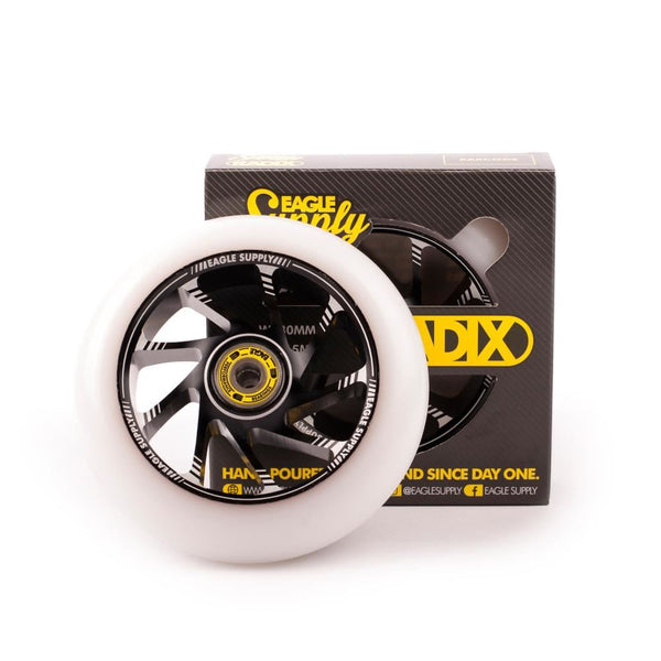 Eagle Supply Scooter Wheel Radix Team Core 115mm - Black / White - Skatewarehouse.co.uk