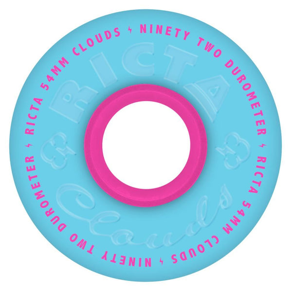 Ricta Skateboard Wheels Clouds 92a - Blue / Pink - Skatewarehouse.co.uk