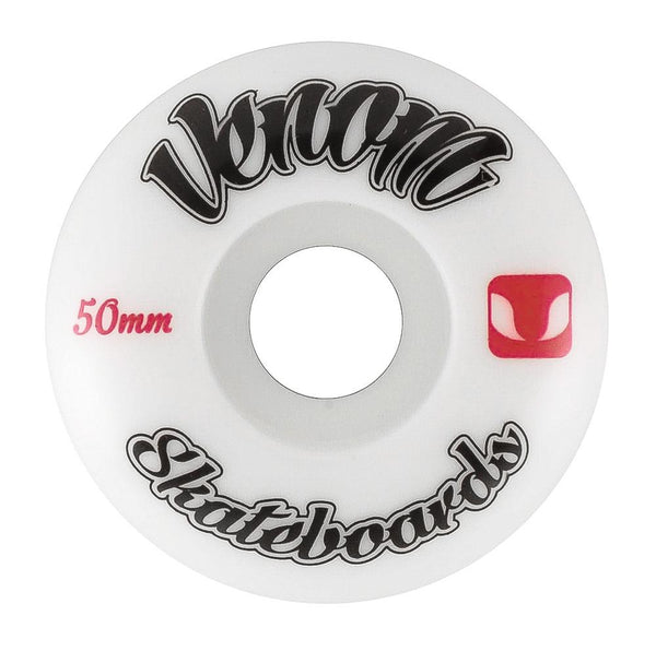 Venom Logo White Skateboard Wheels 50-53mm - Skatewarehouse.co.uk