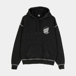 Santa Cruz Womens Hood Moon Dot Reflection Front Hood - Black Acid Wash - Skatewarehouse.co.uk