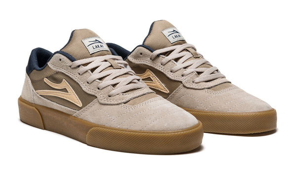 Lakai Cambridge Cream Suede Skate Shoes - Skatewarehouse.co.uk