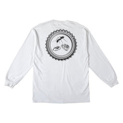 AntiHero L/S T-Shirt Bottle Cap - White / Multi Color Prints - Skatewarehouse.co.uk