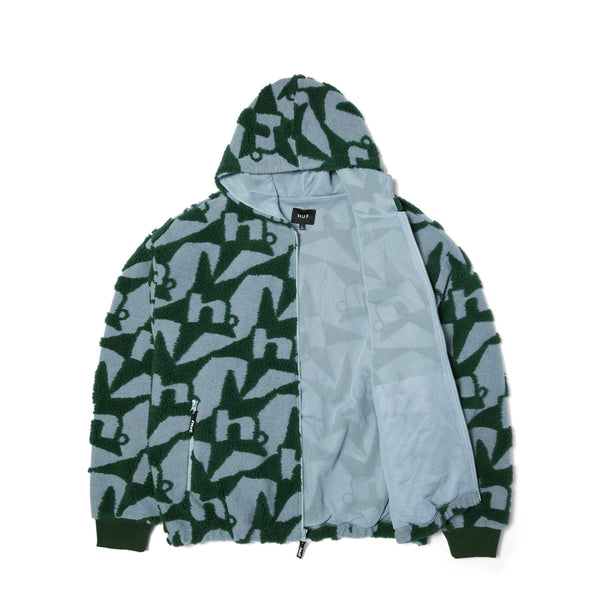 H Star Repeat High Pile Jacket (Ice Blue)