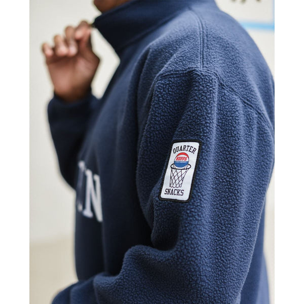 HOPPS x Quartersnacks 'Tompkins' 3 / 4 Zip Navy