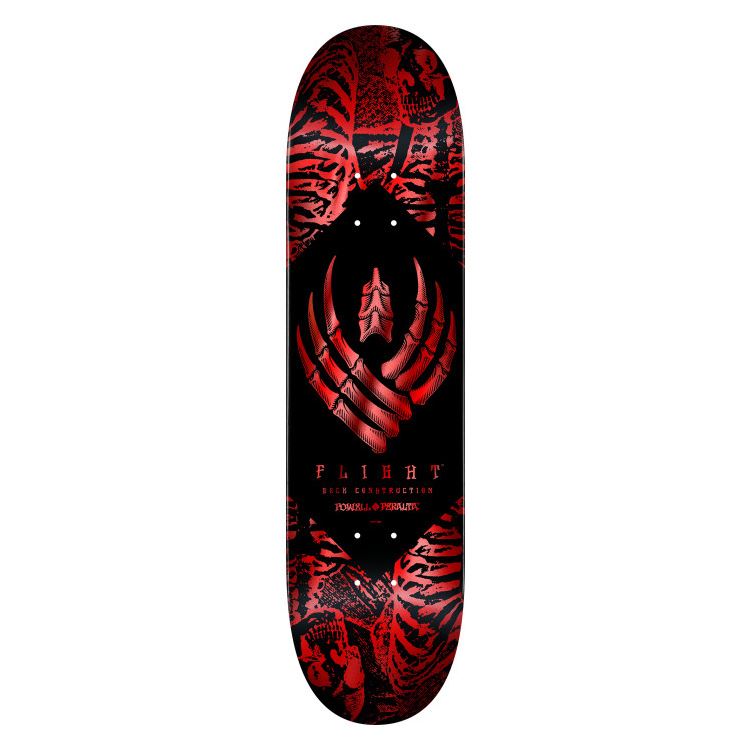 Powell Peralta FLIGHT Skeleton • • Red Foil Skateboard Deck - 8.38" - Skatewarehouse.co.uk