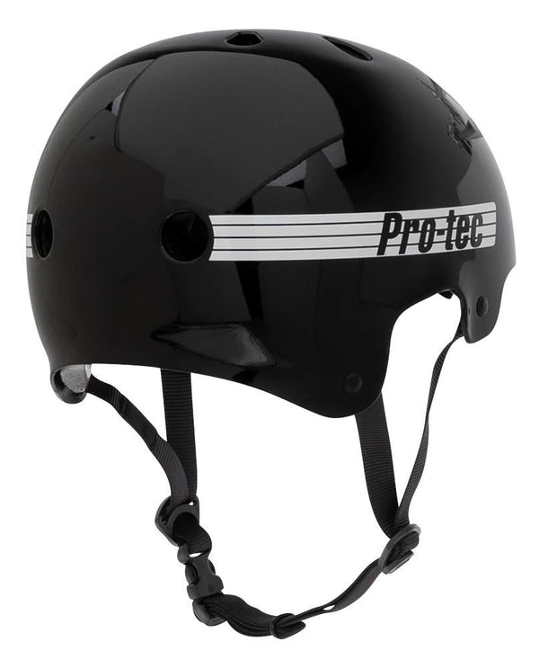 Pro-Tec Helmet Old School Cert - Gloss Black - Skatewarehouse.co.uk
