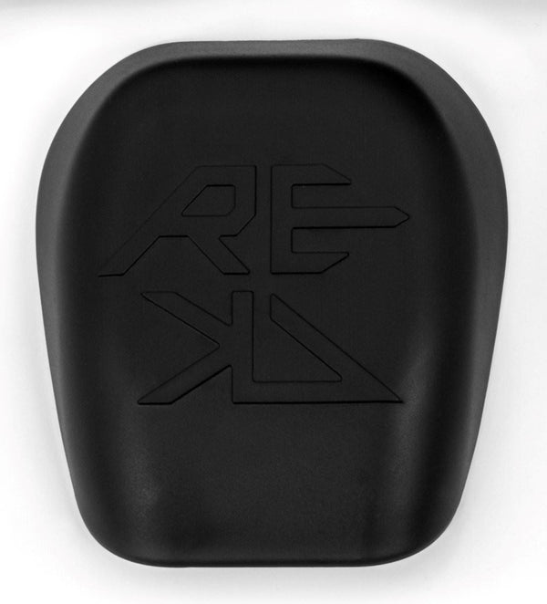 REKD Patrol Skateboard Knee Pads - Replacement Caps - Black/White - Skatewarehouse.co.uk
