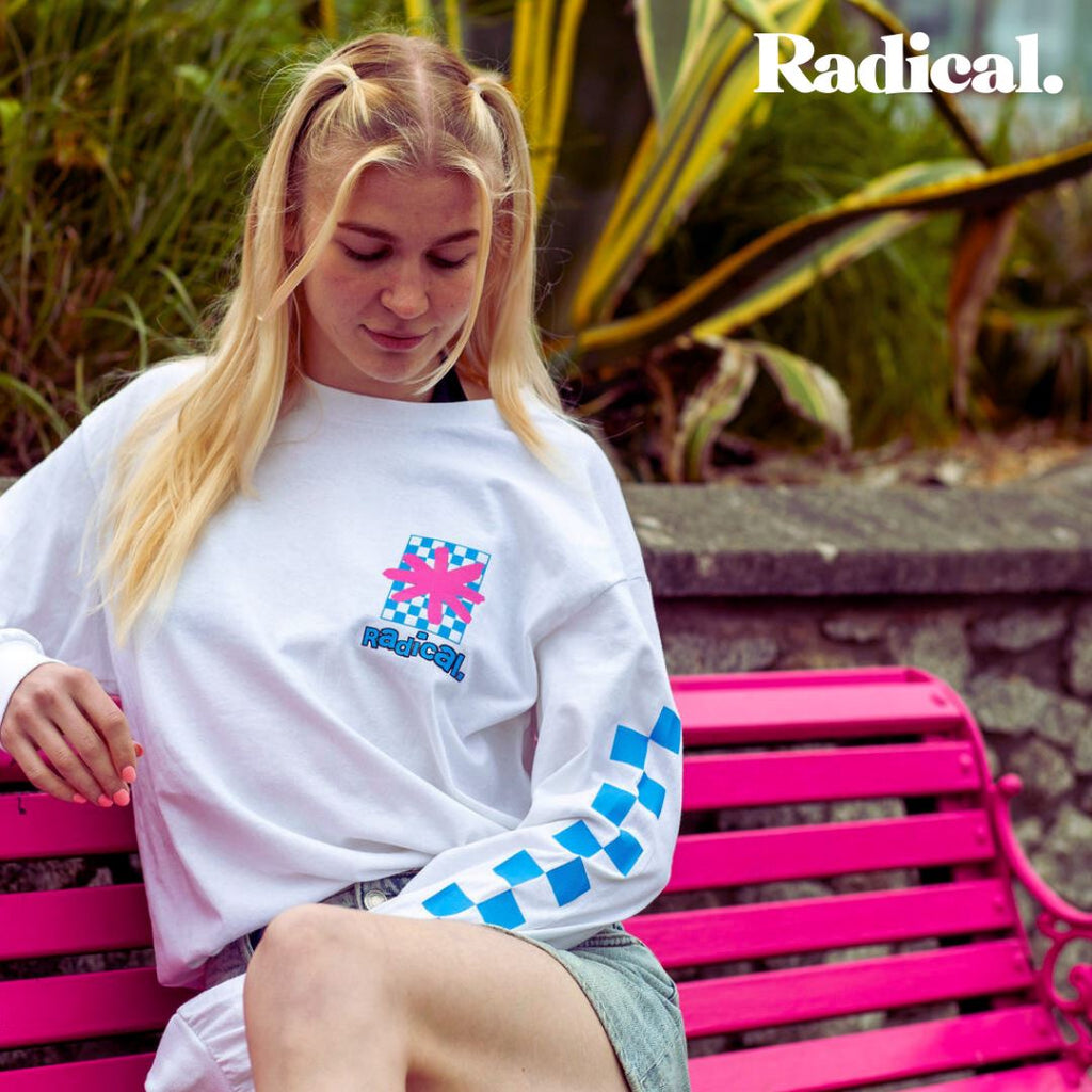 Radical. So Rad unisex Long Sleeve T-shirt - White - Skatewarehouse.co.uk