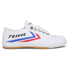 Feiyue Footwear Fe Lo 1920 Canvas Martial Arts/Gym/Lifing Shoes - White / Blue / Red - Skatewarehouse.co.uk