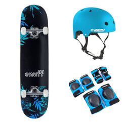 Enuff Floral Blue Complete Skateboard Bundle