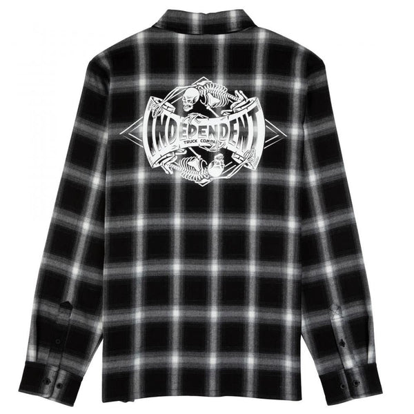 Independent Longsleeve Shirt Legacy - Black / Grey - Skatewarehouse.co.uk