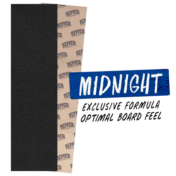 Pepper Midnight Black Skateboard Grip Tape