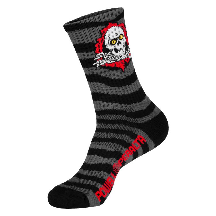 Powell Peralta Ripper Cotton Socks Stripes Charcoal / Black