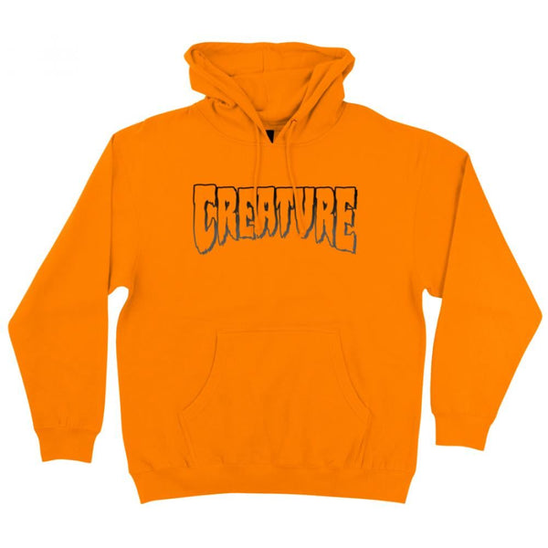 Creature Hoody Logo Outline - Safety Orange - Skatewarehouse.co.uk