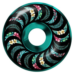 Spitfire F4 99Du Team Floral Classic  (Teal/Black Swirl) Skateboard Wheels
