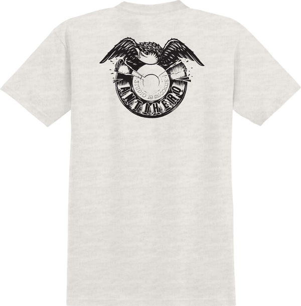 Anti Hero Studio 18 Tee (Heather Bone W / Black Prints) - S
