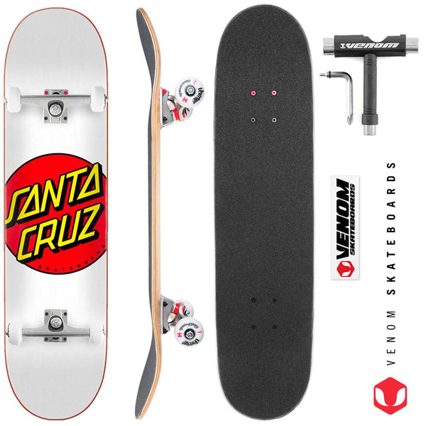 Santa Cruz Classic Dot x Venom Skateboards Core Custom Complete Skateboard - 8.0 - Skatewarehouse.co.uk