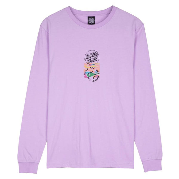Santa Cruz Womens L/S T-Shirt Digi Hand L/S T-Shirt - Digital Lavender - Skatewarehouse.co.uk