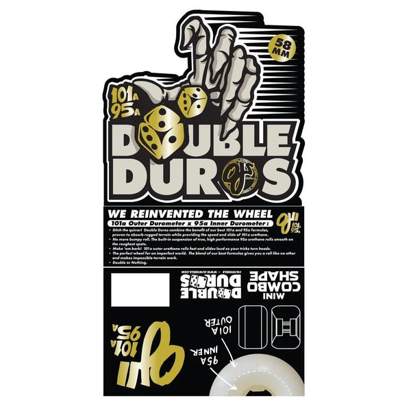 OJ Double Duro Skateboard Wheels Winkowski Dope Planet 101a/95a - White