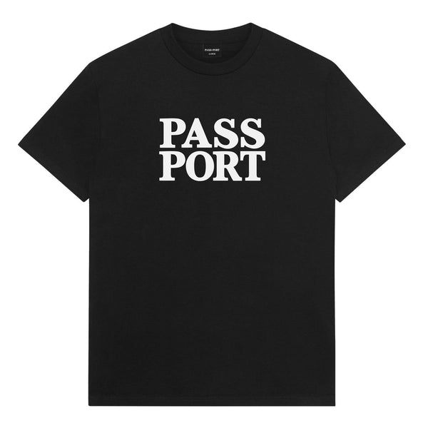 Pass~Port Official Stacked Tee (Black) - M