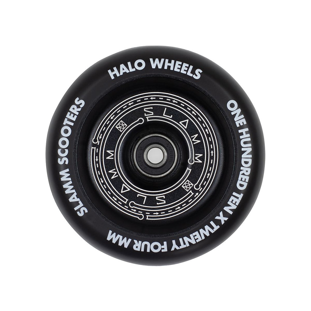 Slamm 110mm Halo Deep Dish Pro Scooter Wheel - Black - Skatewarehouse.co.uk