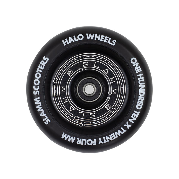 Slamm 110mm Halo Deep Dish Pro Scooter Wheel - Black - Skatewarehouse.co.uk
