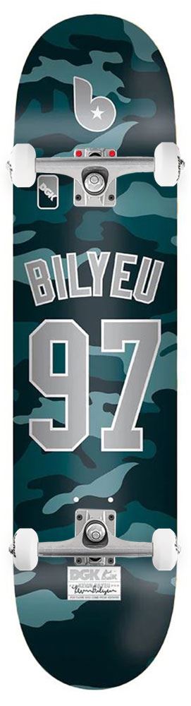 DGK Kevin Bilyeu 'Major League ' Blue Camo x Venom Custom Complete Skateboard - 8.25