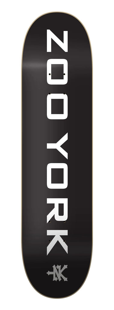 Zoo York OG 95 Logo Block Black / White / Grey Skateboard Deck - 8.0"