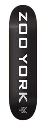Zoo York OG 95 Logo Block Black / White / Grey Skateboard Deck - 8.0"