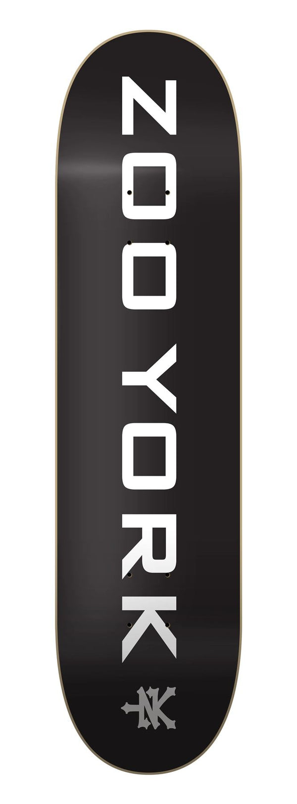 Zoo York OG 95 Logo Block Black / White / Grey Skateboard Deck - 8.0