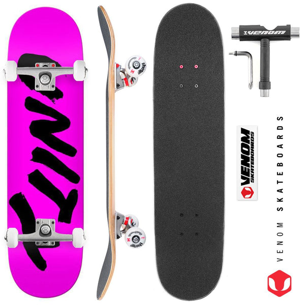 Unity Wet Black Custom Complete Skateboard - 8.25