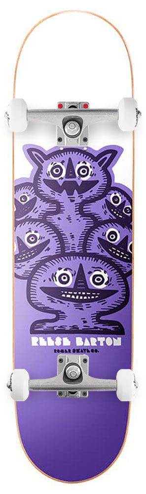 Roger Stacked Reese Barton Medium Concave Roger x Venom Custom Complete Skateboard - 8.375" - Skatewarehouse.co.uk