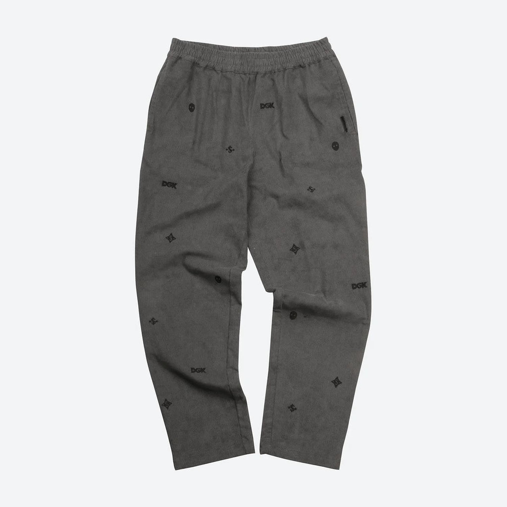 DGK Monogram Corduroy Pant Charcoal - Skatewarehouse.co.uk