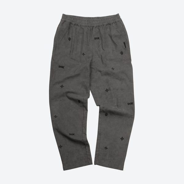 DGK Monogram Corduroy Pant Charcoal - Skatewarehouse.co.uk