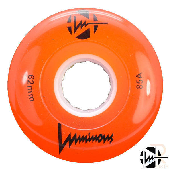 Luminous LED Quad Wheel - Orange - 62mm / 85a (Unit)