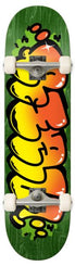 Real Bubble Letter Green Complete Skateboard - 8.5"