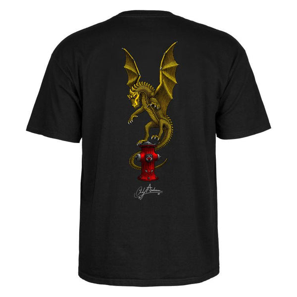 Powell-Peralta Andy Anderson Vajra Youth Tee Black - Skatewarehouse.co.uk
