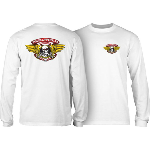 Powell-Peralta Winged Ripper Longsleeve Tee White - M