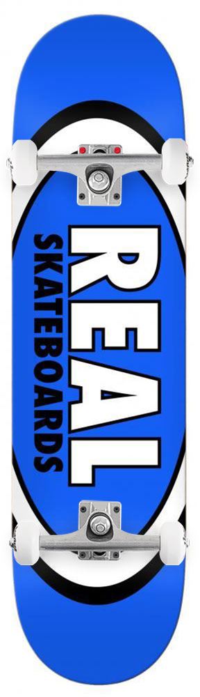Real Team Classic Oval Blue Custom Complete Skateboard - 8.5