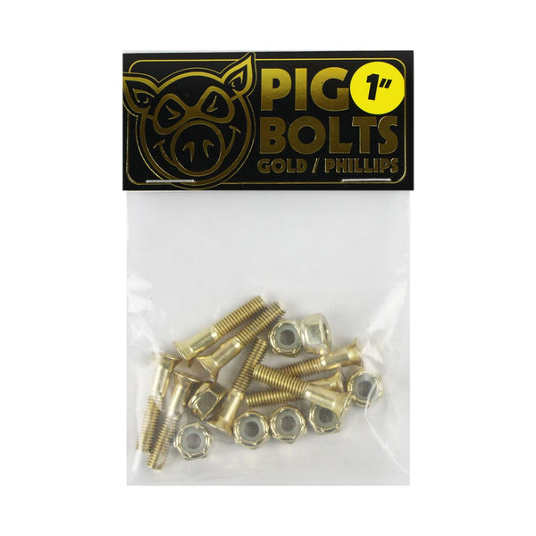 Pig Gold Skateboard Bolts 1