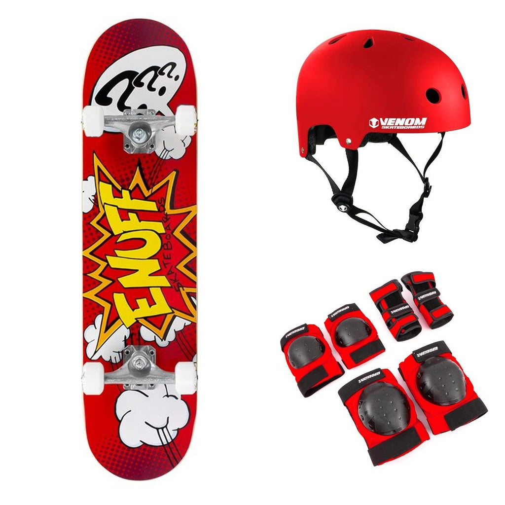 Enuff POW Red Complete Skateboard Bundle