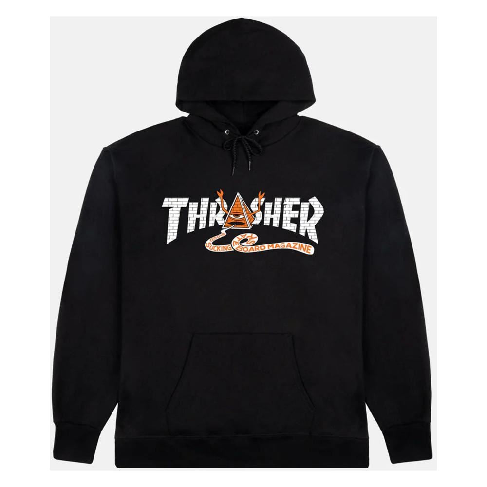 Thrasher x Toy Machine Hoody Pyramid - Black - Skatewarehouse.co.uk