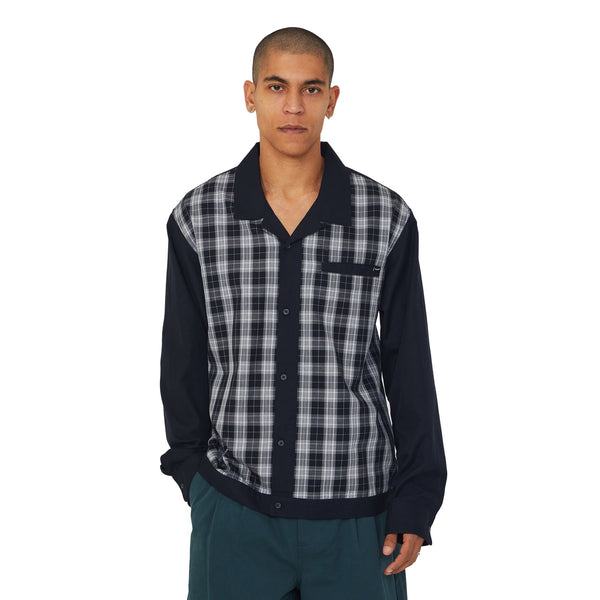 HUF Coolidge Plaid Ls Shirt (Black) - M