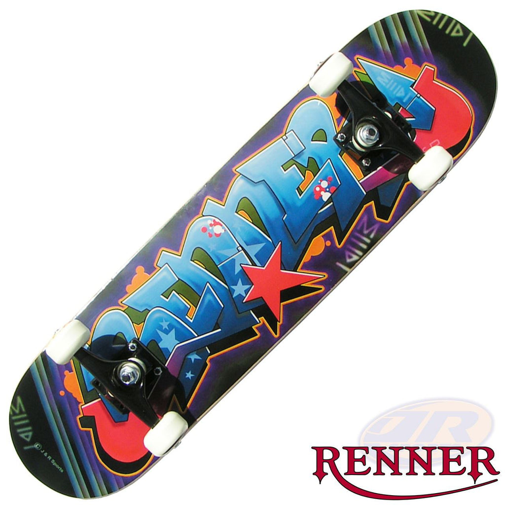 Renner A Inc Abec 5 & Black Trucks - A11 Graffiti Complete Skateboard - 7.75" - Skatewarehouse.co.uk