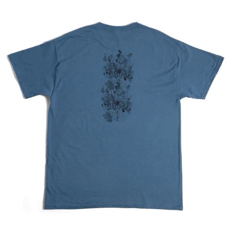 Girl Sketch Book Tee Indigo Blue - Skatewarehouse.co.uk