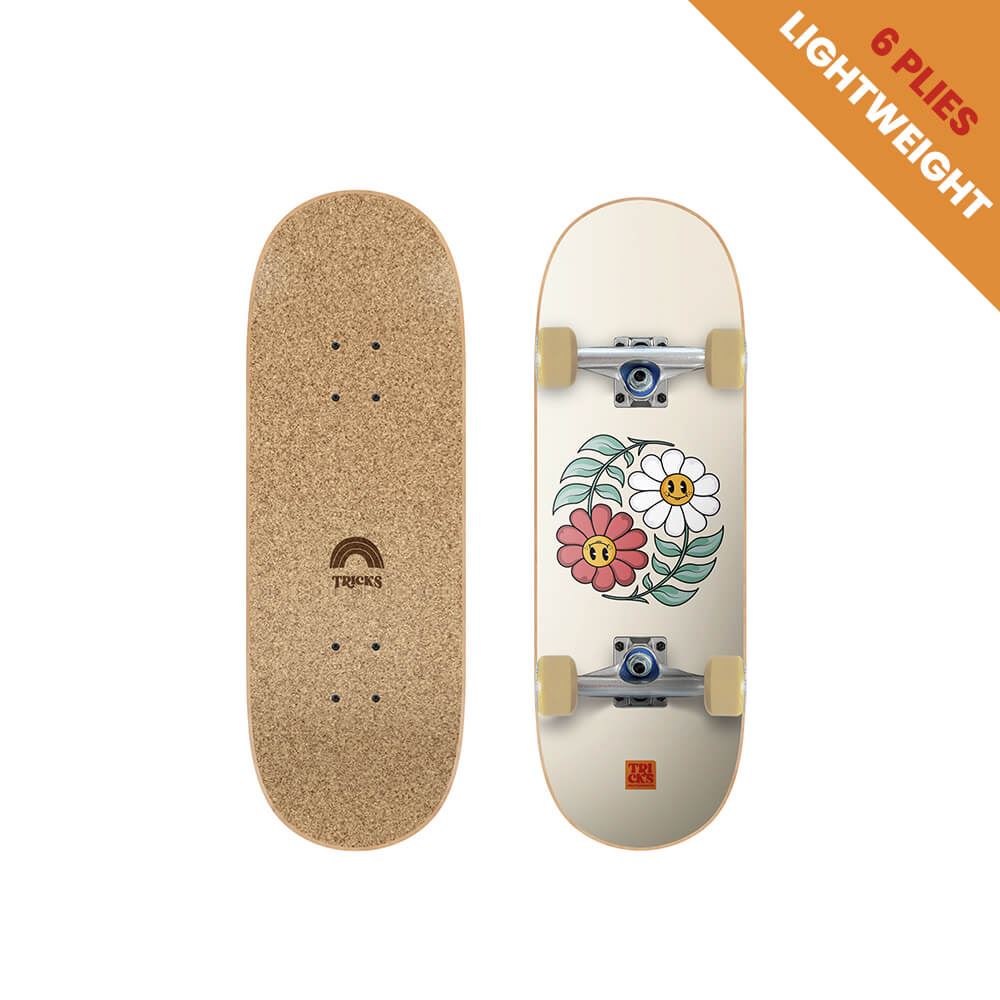 Tricks Yin Yang Flowers MINI Tricks Complete Skateboard - 7.87" - Skatewarehouse.co.uk